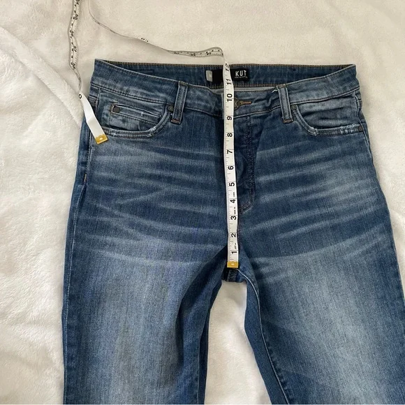 Kut from the Kloth Catherine Fab Ab High Rise Boyfriend Jeans Stretch Denim - Picture 7 of 16